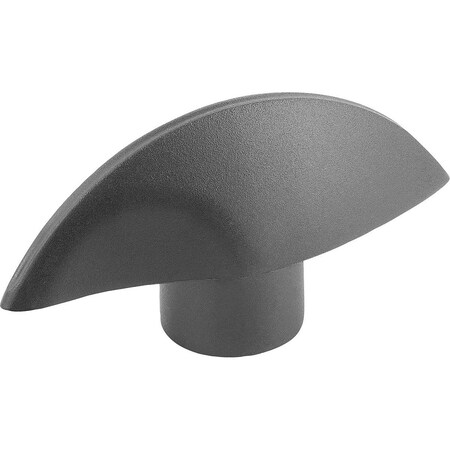 Kipp Wing Grip D=M06 15X25, 5, A=51, Form:K Thermoplastic, Black, Comp:Brass K0783.15006